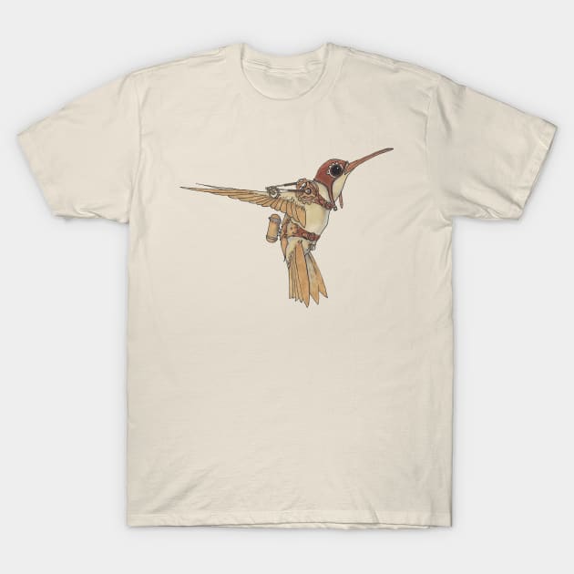 Steampunk Hummingbird T-Shirt by NathanLeber